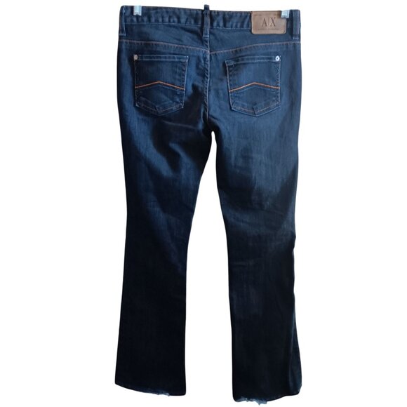 4 Reg A/X Armani Exchange Womens Jeans Indigo Bootcut 31x33 Lo Rise - Picture 7 of 10